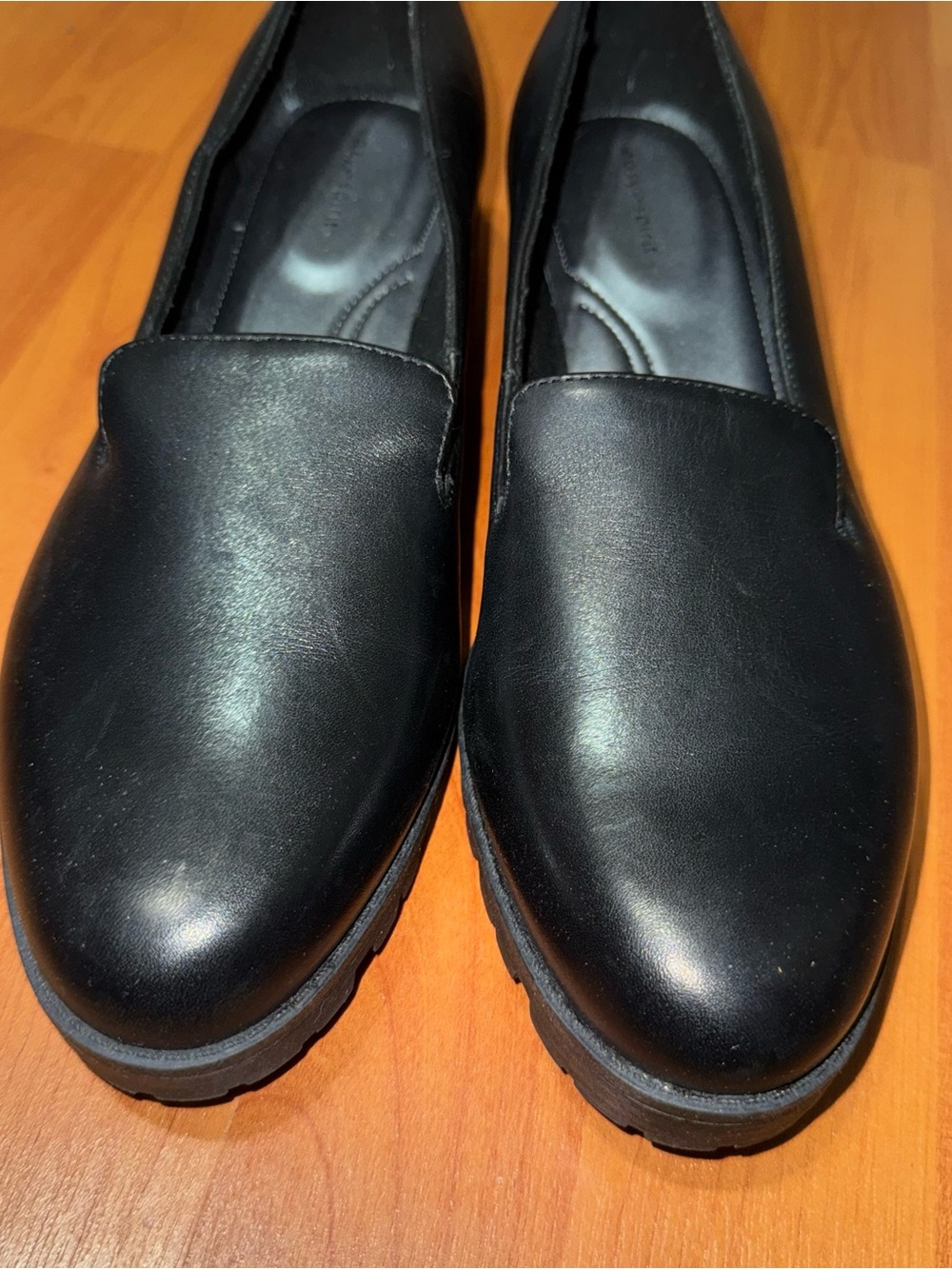 Easy Spirit Black Slip-On Leather Loafers 10W